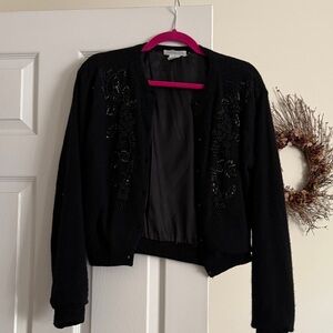 Black Embellished Cardigan